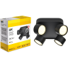 Светильник IEK 4044 накладной потолочный под лампу 4хGX53 черный LT-UPB0-4044-GX53-1-K02